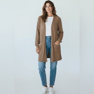 Blu Pepper Tan Cardigan, size Small